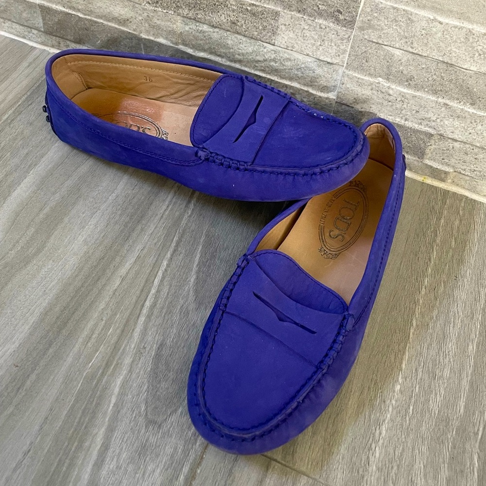 TOD’S Penny Driving Moccasin - Purple - Size 36/6 Loafer